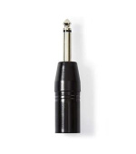Nedis COTP15942BK - XLR Monofonní Adaptér | XLR 3pinová Zástrčka – 6,35mm Zástrčka | Černá barva