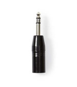 Nedis COTP15943BK - XLR Stereofonní Adaptér | XLR 3pinová Zástrčka – 6,35mm Zástrčka | Černá barva