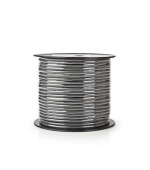 Nedis COTR15031GY100 - Pružný Kabel k Reproduktoru | 2x 2,5 mm2 | 100 m | Cívka | Šedá barva