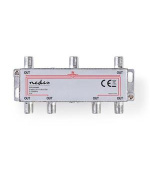 Nedis SSPL600ME - CATV F-Rozbočovač | Max. zisk 10 dB | 5–1 000 MHz | 6 Výstupů