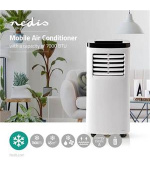 Nedis ACMB1WT7 - Mobilní Klimatizace | 7 000 BTU | Energetická třída A | Dálkový ovladač | Funkce Časovače
