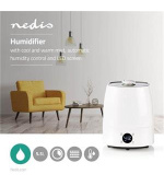 Nedis HUMI120CWT - Zvlhčovač Vzduchu | 5,5 L | Vlhkoměr | LED Obrazovka | Časovač