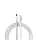 Nedis CCTB39940AL10 - Apple Lightning Sluchátkový Kabel s Adaptérem | Apple Lightning 8kolíková zástrčka – 3,5 mm Zástrčka | 1 m |