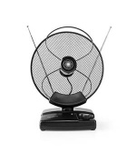 Nedis ANIR2503BK700 - Pokojová HDTV Anténa | 0–25 km | Zesílení 30–36 dB | FM/VHF/UHF | Černá