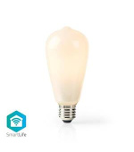 Nedis WIFILF11WTST64 - Wi-Fi Chytrá LED Žárovka | E27 | ST64 | 5 W | 500 lm | Teplá Bílá, F