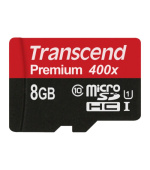 Transcend 8GB microSDHC UHS-I 400x Premium (Class 10) paměťová karta (bez adaptéru)