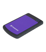 TRANSCEND 2TB StoreJet 25H3P SLIM, 2.5”, USB 3.0 (3.1 Gen 1) Externí Anti-Shock disk, tenký profil, černo/fialový