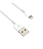 C-TECH Kabel USB 2.0 Lightning (IP5 a vyšší) nabíjecí a synchronizační kabel, 2m, bílý
