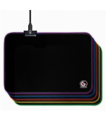 Gembird Podložka pod myš látková černá, MP-GAMELED-M, USB, RGB podsvícení, herní, 250x350mm