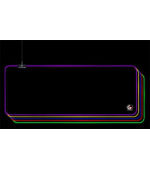 Gembird Podložka pod myš látková černá, MP-GAMELED-L, USB, RGB podsvícení, herní, 300x800mm