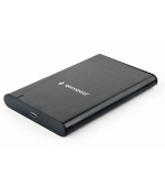 Gembird Externí box pro 2,5" disky, USB 3.1, Type-C, broušený hliník, černý