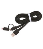 GEMBIRD CABLEXPERT Kabel USB COMBO, MicroUSB + Lightning, 1m, černý