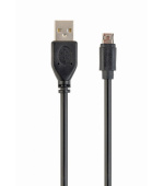 GEMBIRD Kabel CABLEXPERT MicroUSB oboustranný univerzální konektor, 1,8m, černý