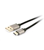 GEMBIRD CABLEXPERT Kabel USB 3.0 AM na Type-C kabel (AM/CM), 1,8m, opletený, černý, blister