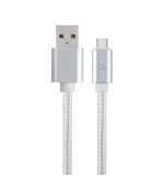 GEMBIRD CABLEXPERT Kabel USB 3.0 AM na Type-C kabel (AM/CM), 1,8m, opletený, stříbrný, blister