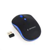 Gembird Myš MUSW-4B-03-B, černo-modrá, bezdrátová, USB nano receiver