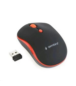 Gembird Myš MUSW-4B-03-R, černo-červená, bezdrátová, USB nano receiver