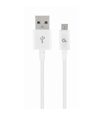 GEMBIRD CABLEXPERT Kabel USB 2.0 AM na MicroUSB kabel (AM/BM), 1m, bílý