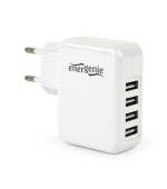 GEMBIRD, Nabíječka USB, 4x USB, 3100mA, 15W. bílá