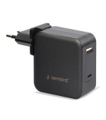 GEMBIRD Univerzální adaptér NPA-PD60-01 pro notebook, Type-C PD, USB, 60W