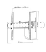 GEMBIRD Držák TV WM-55T-02, 32"-55" (40kg), náklopný