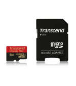 Transcend 8GB microSDHC (Class10) UHS-I 600x (Ultimate) MLC paměťová karta (s adaptérem)