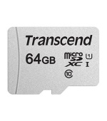 Transcend 64GB microSDXC 300S UHS-I U1 (Class 10) paměťová karta (bez adaptéru)