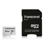 Transcend 64GB microSDXC 300S UHS-I U1 (Class 10) paměťová karta (s adaptérem)