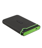 TRANSCEND 2TB StoreJet 25M3C SLIM, 2.5”, USB-C (3.1 Gen 1) Externí Anti-Shock disk, tenký profil, šedo/zelený