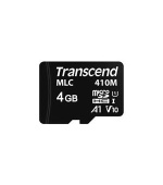 Transcend 4GB microSDHC410M UHS-I U1 (Class 10) A1 V10 MLC průmyslová paměťová karta (bez adaptéru), 100MB/s R, 22MB/s W