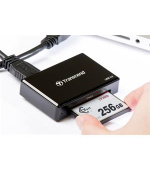 Transcend USB 3.1 (Gen 1) čtečka paměťových karet, černá  CFast 2.0/CFast 1.1/CFast 1.0