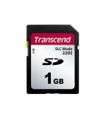 Transcend 1GB SD220I MLC průmyslová paměťová karta (SLC Mode), 22MB/s R,20MB/s W, černá