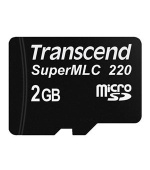 Transcend 2GB microSD220I UHS-I U1 (SuperMLC) průmyslová paměťová karta, 80MB/s R, 45MB/s W, černá
