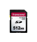 Transcend 512MB SD220I MLC průmyslová paměťová karta (SLC Mode), 22MB/s R,20MB/s W, černá