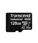 Transcend 128GB microSDXC460I UHS-I U3 V30 A2 3K P/E (3D TLC) průmyslová paměťová karta, 100MB/s R, 85MB/s W, černá