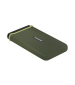 Transcend ESD380C 500GB USB 3.2 Gen 2x2 (USB-C) Externí Anti-Shock SSD disk (3D TLC), 2000MB/R, 2000MB/W, armádní zelená