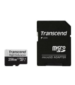 Transcend 256GB microSDXC 350V UHS-I U1 (Class 10) High Endurance paměťová karta, 95MB/s R, 40MB/s W
