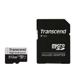 Transcend 512GB microSDXC 350V UHS-I U1 (Class 10) High Endurance paměťová karta, 95MB/s R, 45MB/s W
