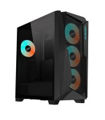 GIGABYTE skrín case GB-C301G, RGB Lighting, bez zdroje, transparentní bok, Mid tower