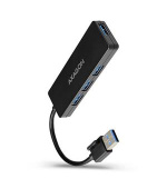 AXAGON HUE-G1A, 4x USB 3.2 Gen 1 SLIM hub, kabel Type-A 14cm napevno
