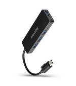 AXAGON HUE-G1C, 4x USB 3.2 Gen 1 SLIM hub, kabel Type-C 14cm napevno