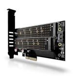 AXAGON PCEM2-D, PCIe x4 - M.2 NVMe M-key + SATA B-key slot adaptér, vč. LP