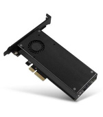 AXAGON PCEM2-DC, PCIe x4 - M.2 NVMe M-key + SATA B-key slot adaptér, chladič, vč. LP