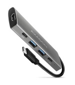 AXAGON HMC-5G2, USB-C 3.2 Gen 2 10 Gb/s hub, porty HDMI 4K/30Hz + 2x USB-A + 2x USB-C, PD 60W, kabel USB-C 13cm