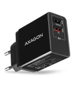 AXAGON ACU-QS24, QUICK a SMART nabíječka do sítě, 2x USB port QC3.0/AFC/FCP + 5V-1.2A, 24W