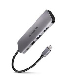 AXAGON HMC-5 SUPERSPEED USB-C combo 5in1 hub, stříbrná