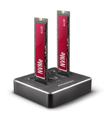 AXAGON ADSA-M2C, USB-C 3.2 Gen 2 - 2x M.2 NVMe SSD CLONE MASTER dokovací stanice