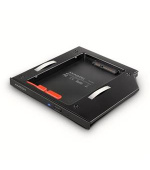 AXAGON RSS-CD09 ODD, Rámeček do slotu optické mechaniky pro 2.5“ SSD/HDD, LED, 9.5 mm, hliníkový
