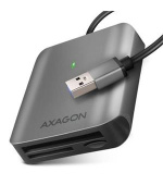 AXAGON CRE-S3, hliníková vysokorychlostní USB-A 3.2 Gen 1 čtečka paměťových karet. 3 sloty, UHS-II