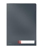 LEITZ L Desky na dokumenty  Cosy A4, neprůhledný PP 200 mic, 3 ks, sametová šedá